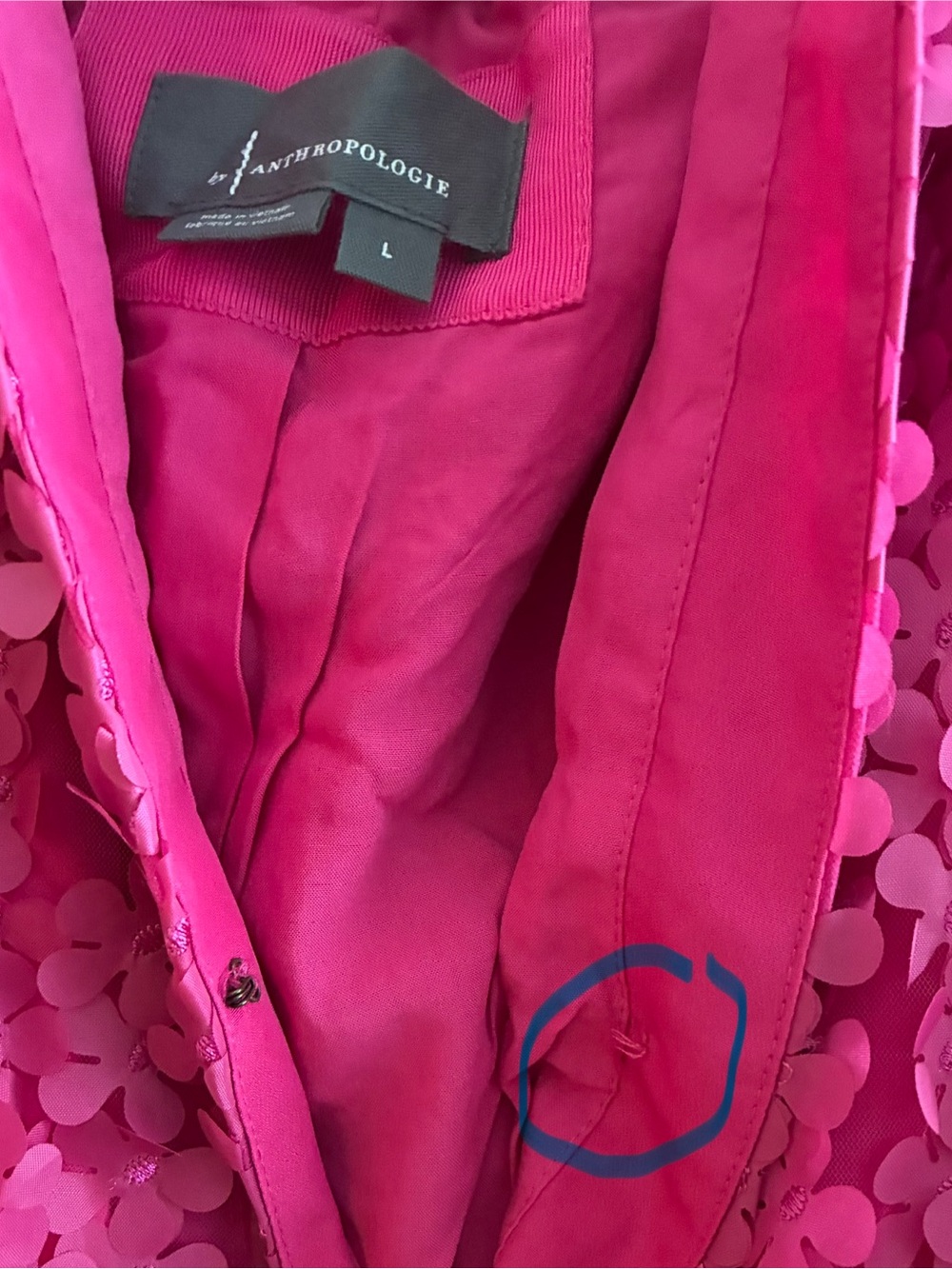 Bright Pink Textured Short Sleeve Mini Dress - Picture 3 of 3